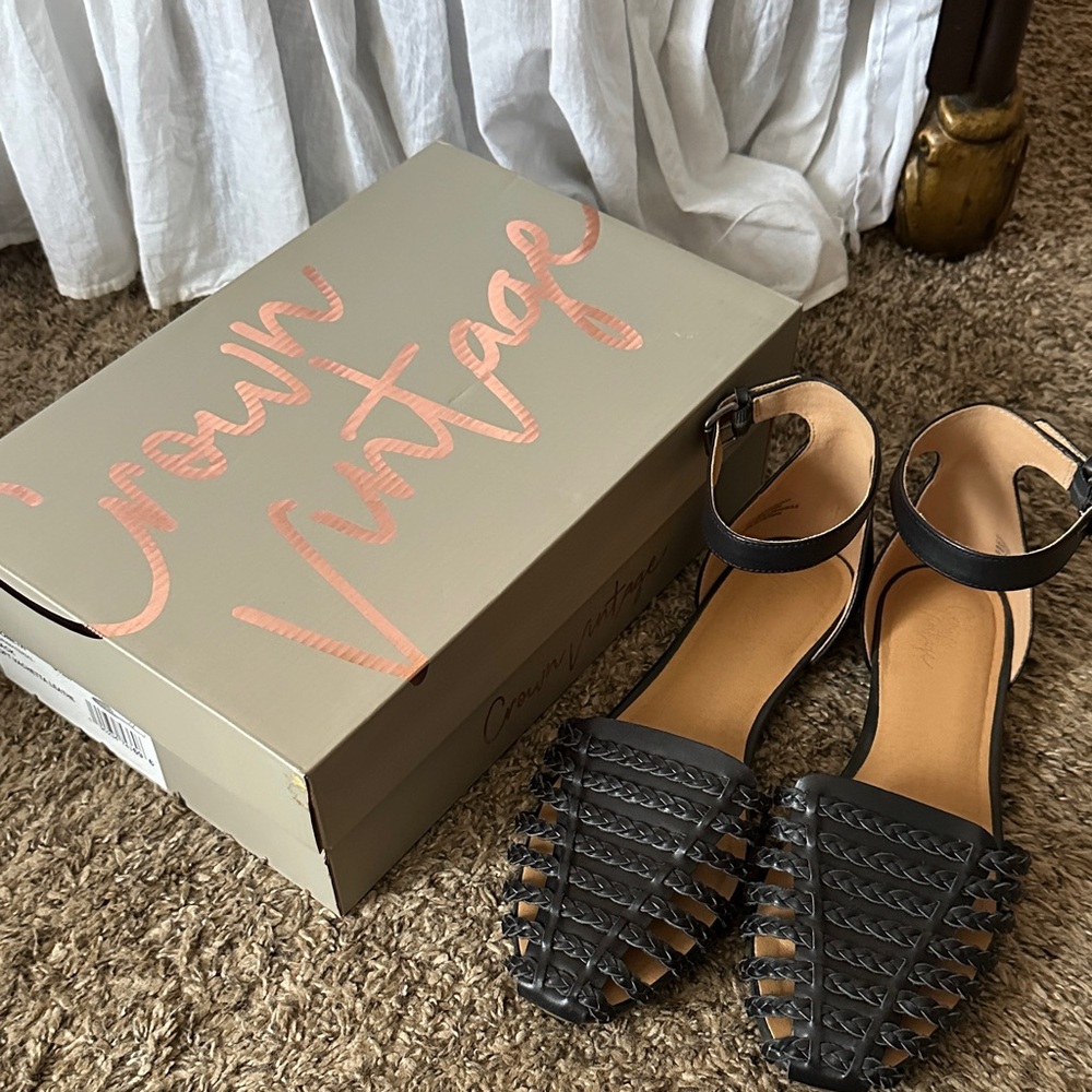 Crown Vintage Black Woven Flats